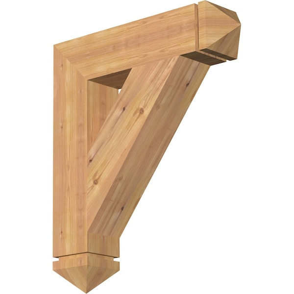 Ekena Millwork Traditional Arts & Crafts Smooth Bracket, Western Red Cedar, 5 1/2"W x 26"D x 30"H BKT06X26X30TRA03SWR - main